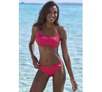 Bustier-Bikini ELBSAND, Damen, Gr. 40, Cup A/B, orange (hummer), Recycling-Polyamid, unifarben, strukturiert, Bikini-Sets, aus trendiger Rippware (98295233-40) hummer