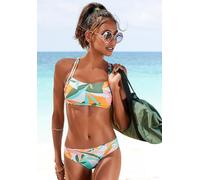 SUNSEEKER Bustier-Bikini Damen weiß-gelb Gr.38 Cup C/D