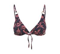 Bustier-Bikini-Top BOSS "CECIL TRIANGLE BRA", Damen, Gr. XS, N-Gr, bunt (open miscellaneous 960), Microfaser, Elasthan, Polyamid, gemustert, Bikini-Oberteile Bustier-Bikini-Top, mit Bindeband im Rücke