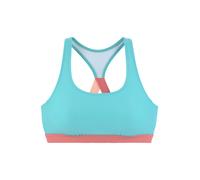 Bustier-Bikini-Top LASCANA ACTIVE "Janni", Damen, Gr. 38, Cup A/B, blau (türkis), Recycling-Polyamid, kontrastfarbene Details, unifarben, Bikini-Oberteile, mit kontrastfarbenen Details (63371032-38) t