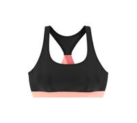Bustier-Bikini-Top LASCANA ACTIVE "Janni", Damen, Gr. 40, Cup C/D, schwarz, Recycling-Polyamid, kontrastfarbene Details, unifarben, Bikini-Oberteile, mit kontrastfarbenen Details (41565240-40) schwarz