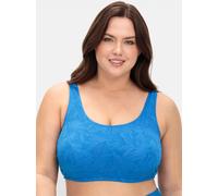 Bustier-Bikini-Top SHEEGO, Damen, Gr. 48, Cup D, blau (kobaltblau), Elasthan, Polyamid, Bikini-Oberteile (64561317-48) kobaltblau
