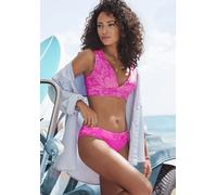 Bustier-Bikini-Top VENICE BEACH "Moloka", Damen, Gr. 40, Cup A/B, pink (pink bedruckt), Recycling-Polyamid, bedruckt, Bikini-Oberteile, mit tropischem Print (91617156-40) pink bedruckt