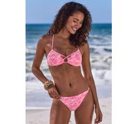 Bustier-Bikini-Top VENICE BEACH "Peony", Damen, Gr. 38, Cup A/B, pink, Recycling-Polyester, Strukturmuster, Bikini-Oberteile, aus modischer Strukturware (66334207-38) pink