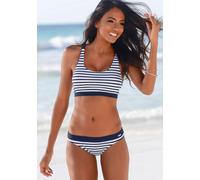 Bustier-Bikini-Top VENICE BEACH "Summer", Damen, Gr. 34, N-Gr, bunt (weiß, marine, gestreift), Polyamid, Xtra Life LYCRA, gestreift, Bikini-Oberteile Bustier-Bikini-Top, mit gerkreuzten Trägern (38277