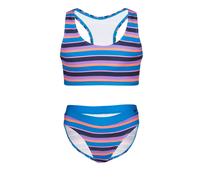Bustier-Bikini TROLLKIDS "Girls Kvalvika Bikini", Mädchen, Gr. 104, N-Gr, bunt (dynamic blau, candy pink), Obermaterial: 92% Polyester, 8% Elasthan, Bikini-Sets, für Kinder und Jugendliche, schnell tr