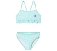 Bustier-Bikini Wirkware recycelt LSF40+ Herzen Schildkröte Rüschen hellgrün - Aqua 92