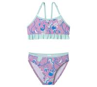 Bustier-Bikini Wirkware recycelt LSF40+ Meerestiere Rüschen beere - Aqua 128