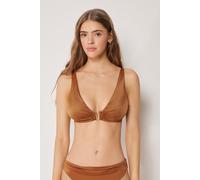 Bustier-bikinioberteil Shiny Satin Braun 2