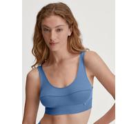 Bustier CALIDA "Elastic", Damen, Gr. M (44/46), N-Gr, blau (riviera blau), Single Jersey, Obermaterial: 94% Baumwolle, 6% Elasthan, figurbetont, BHs Bustier, breites Unterbrustband, ohne Bügel, Baumwo
