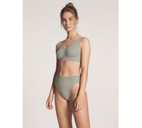 Bustier CALIDA "Elastic", Damen, Gr. XS (36/38), N-Gr, grau, Single Jersey, Obermaterial: 94% Baumwolle, 6% Elasthan, unifarben, figurbetont, BHs Bustier, breites Unterbrustband, ohne Bügel, Baumwollm