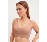 Bustier CALIDA "Natural Skin", Damen, Gr. L (48/50), N-Gr, beige (timeless taupe), Interlock, Obermaterial: 83% Modal (TENCEL™), 17% Elasthan, BHs Bustier, aus weicher Interlock-Qualität, atmungsaktiv
