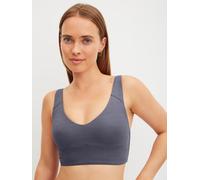 Bustier CALIDA "Natural Skin", Damen, Gr. M (44/46), N-Gr, grau (graystone), Interlock, Obermaterial: 83% Modal (TENCEL™), 17% Elasthan, BHs Bustier, aus weicher Interlock-Qualität, atmungsaktiv, ohne