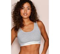 Bustier COPENHAGEN STUDIOS, Damen, Gr. XL (42), N-Gr, grau (grau meliert, weiß), Single Jersey, Obermaterial: 50% Modal (TENCEL™), 45% Baumwolle, 5% Elasthan (LYCRA), meliert, unifarben, bequem, BHs B