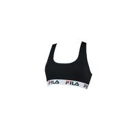 FILA Damen Bustier - ungepolsterter Bra, ohne Bügel, Baumwolle, einfarbig schwarz XS (X-Small)