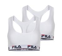 Bustier FILA "WOMAN BUSTIER", Damen, Gr. L, N-Gr, weiß, Obermaterial: 95% Baumwolle, 5% Elasthan, unifarben, BHs Bustier, ohne Polsterung und ohne Bügel, Racerbackrücken (17955244-L) weiß