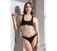 Bustier FILA "WOMAN BUSTIER", Damen, Gr. S, N-Gr, schwarz, Obermaterial: 95% Baumwolle, 5% Elasthan, bedruckt, unifarben mit Farbeinsatz, BHs Bustier, ohne Bügel und ohne Polsterung, Racerbackrücken (