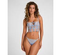 Bustier HUNKEMÖLLER "Bustier Harriet", Damen, Gr. XS, blau, 62% Polyester, 28% Polyamid, 10% Elasthan, BHs Bustier (45114645-XS) blau