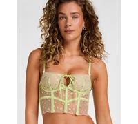 Bustier HUNKEMÖLLER "Bustier Harriet", Damen, Gr. XS, grün, 62% Polyester, 28% Polyamid, 10% Elasthan, BHs Bustier (14495345-XS) grün