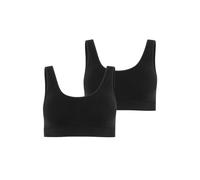 Bustier JOCKEY "BH Seamfree Core Stretch Bra 2P 2er Pack", Damen, Gr. M, N-Gr, schwarz, Obermaterial: 91% Polyamid PA. 9% Elasthan EL., BHs Bustier (28149811-M) schwarz