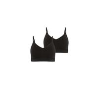 Bustier JOCKEY "BH Seamfree Core Stretch Bralette 2er Pack", Damen, Gr. L, N-Gr, schwarz, Obermaterial: 91% Polyamid PA. 9% Elasthan EL., BHs Bustier (15627004-L) schwarz