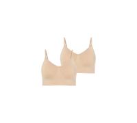 Bustier JOCKEY "BH Seamfree Core Stretch Bralette 2er Pack", Damen, Gr. XL, N-Gr, beige, Obermaterial: 91% Polyamid PA. 9% Elasthan EL., BHs Bustier (53802308-XL) beige
