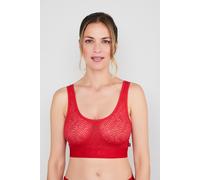 Bustier JOOP JEANS, Damen, Gr. XS, N-Gr, knalliges rot, Jacquard, Obermaterial: 77% Polyamid, 23% Elasthan, BHs Bustier, Rundhalsausschnitt, elastisch, Jacquard-Spitze (65062703-XS)