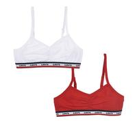Bustier LEVI'S KIDS, Mädchen, Gr. M (134/140), N-Gr, rot (weiß, rot), Obermaterial: 95% Baumwolle, 5% Elasthan, körpernah, BHs Bustier, for GIRLS (70118414-M) weiß, rot