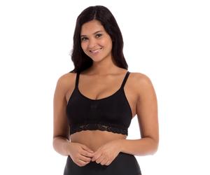 Bustier MAGIC BODYFASHION, Damen, Gr. M, N-Gr, schwarz (schwarz lace), Obermaterial: 93% Polyamid, 7% Elasthan, BHs Bustier, Weiche Spitze unterhalb der Brust für einen eleganten Look (22093802-M) sch