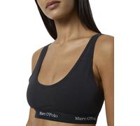 Bustier MARC O'POLO "Essentials Woven", Damen, Gr. XS, N-Gr, schwarz (990schwarz), Obermaterial: 95% Baumwolle, 5% Elasthan, bedruckt, unifarben, Basic, BHs Bustier, mit schlichtem Unterbrustprint (62