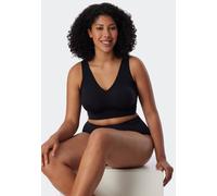 Bustier Microfaser herausnehmbare Pads schwarz - Invisible Soft 36