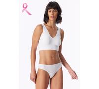 Bustier Microfaser herausnehmbare Pads weiß - Invisible Soft 42