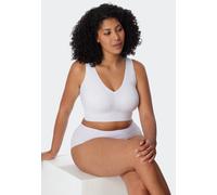 Bustier Microfaser herausnehmbare Pads weiß - Invisible Soft 44