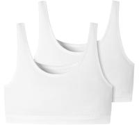 Schiesser Bustier 2er-Pack ohne Cups Organic Cotton weiß - 95/5 für Damen 46