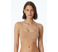 Bustier SCHIESSER "Casual Seamless", Damen, Gr. XXL, N-Gr, beige (maple), Microtouch, Obermaterial: 95% Polyamid, 5% Elasthan, BHs Bustier, 2in1, wendebar, U- oder V-Ausschnitt, ohne störende Seitennä