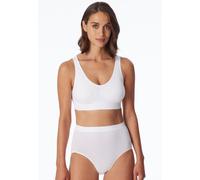 Schiesser Damen Bustier mit herausnehmbaren Pads nahtlos - Classic Seamless, Weiss_181105, S