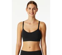 Bustier SCHIESSER "Unique Cotton", Damen, Gr. 38, N-Gr, schwarz, Obermaterial: 90% Baumwolle, 10% Elasthan, unifarben, BHs Bustier, mit herausnehmbaren Pads, ohne Bügel (60332201-38) schwarz