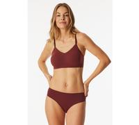 Bustier SCHIESSER "Invisible Soft Lace", Damen, Gr. 40, N-Gr, burgund, Single Jersey, Obermaterial: 75% Polyamid, 25% Elasthan, BHs, herausnehmbare Pads, V-Ausschnitt, Spitze vorn, Lasercut-Abschlüsse