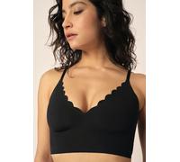 SKINY Damen Bustier - Pads herausnehmbar, V-Ausschnitt, Micro Lovers, Mikrofaser Schwarz L