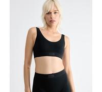 Bustier SLOGGI "Double Comfort T", Damen, Gr. 42, N-Gr, schwarz, Single Jersey, Obermaterial: 95% Baumwolle, 5% Elasthan, unifarben, BHs Bustier, mit verstärktem Brustbereich, weich, atmungsaktiv (193