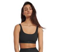 Bustier SLOGGI "EVER Ease", Damen, Gr. XL, N-Gr, schwarz, Single Jersey, Obermaterial: 82% Baumwolle, 18% Elasthan, unifarben, BHs Bustier, temperaturausgleichend, Baumwolle, U-Ausschnitt, atmungsakti