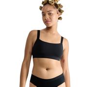 Bustier SLOGGI "GO Casual", Damen, Gr. XS, N-Gr, schwarz, Single Jersey, Obermaterial: 82% Baumwolle, 18% Elasthan, clean, unifarben, BHs Bustier, weiche und atmungsaktive Baumwollqualität (98640968-X