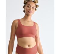 Bustier SLOGGI "Zero Feel 2.0", Damen, Gr. M, N-Gr, orange (candid orange), Single Jersey, Obermaterial: 76% Polyamid, 24% Elasthan, BHs Bustier, nahtlos und unsichtbar, herausnehmbare Pads, dehnbar,