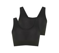 Bustier SLOGGI "ZERO Feel 2.0", Damen, Gr. XS, N-Gr, schwarz, Obermaterial: 76% Polyamid, 24% Elasthan, BHs Bustier, nahtlos, herausnehmbare Pads, Microfaser, dehnbar (96278718-XS) schwarz