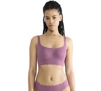 Bustier SLOGGI "ZERO Feel Bliss", Damen, Gr. L, N-Gr, lila (lila clover), Spitze, Obermaterial: 76% Polyamid, 24% Elasthan, BHs Bustier, mit herausnehmbaren, atmungsaktiven Pads und Stretch-Spitze (10