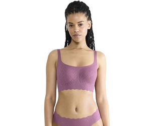 Bustier SLOGGI "ZERO Feel Bliss", Damen, Gr. S, N-Gr, lila (lila clover), Spitze, Obermaterial: 76% Polyamid, 24% Elasthan, BHs Bustier, mit herausnehmbaren, atmungsaktiven Pads und Stretch-Spitze (10