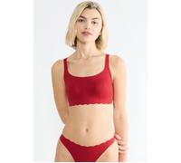 Bustier SLOGGI "ZERO Feel Bliss", Damen, Gr. XL, N-Gr, shanghai rot, Spitze, Obermaterial: 76% Polyamid, 24% Elasthan, BHs, nahtlos, Stretch-Spitze, herausnehmbare Pads, atmungsaktiv (12095709-XL) sha