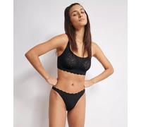 Bustier SLOGGI "ZERO Feel Bliss", Damen, Gr. XXL, N-Gr, schwarz, Spitze, Obermaterial: 76% Polyamid, 24% Elasthan, Jacquardmuster, unifarben, BHs Bustier, mit herausnehmbaren, atmungsaktiven Pads und