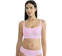 Bustier SLOGGI "ZERO Feel Bliss Top", Damen, Gr. M, N-Gr, rosa (floral pink), Spitze, Obermaterial: 76% Polyamid, 24% Elasthan, BHs Bustier, unsichtbar mit Spitzenoptik (27623917-M) floral pink