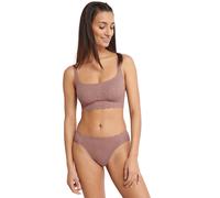 Bustier SLOGGI "ZERO Feel Bliss Top", Damen, Gr. S, N-Gr, braun (cacao), Spitze, Obermaterial: 76% Polyamid, 24% Elasthan, Jacquardmuster, unifarben, BHs Bustier, unsichtbar mit Spitzenoptik (91539644